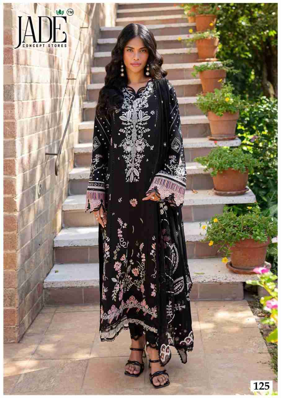 Chevron Vol-13 By Jade 121 To 126 Series Beautiful Festive Suits Colorful Stylish Fancy Casual Wear & Ethnic Wear Pure Lawn Cotton Embroidered Dresses At Wholesale Price