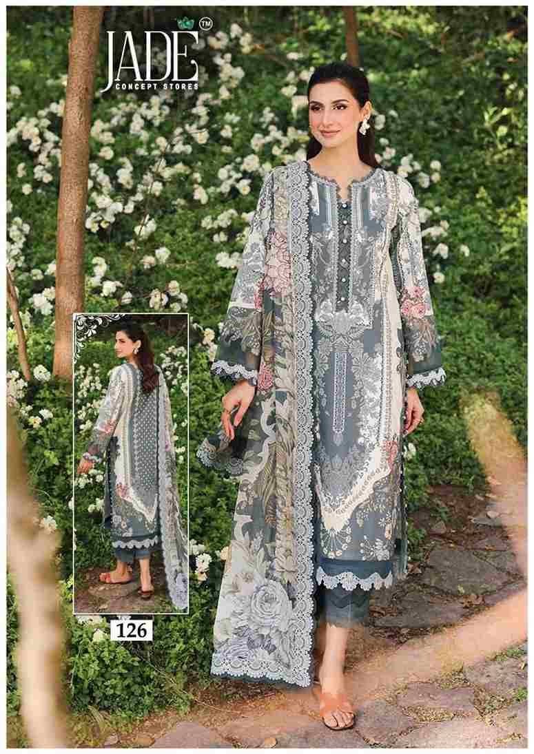 Chevron Vol-13 By Jade 121 To 126 Series Beautiful Festive Suits Colorful Stylish Fancy Casual Wear & Ethnic Wear Pure Lawn Cotton Embroidered Dresses At Wholesale Price