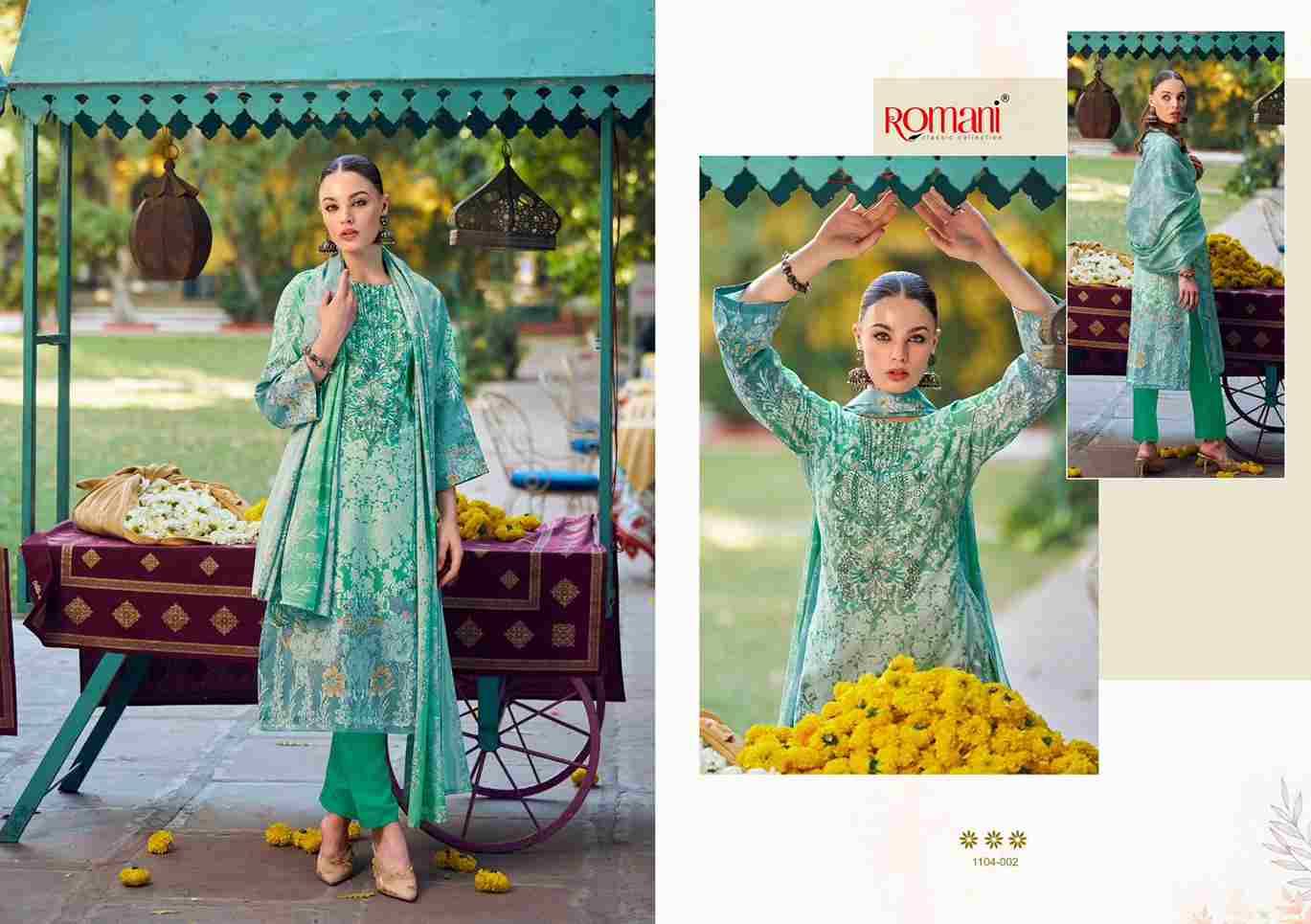 Needle Wonder By Romani 1104-001 To 1104-008 Series Beautiful Festive Suits Stylish Fancy Colorful Casual Wear & Ethnic Wear Soft Cotton Print Dresses At Wholesale Price