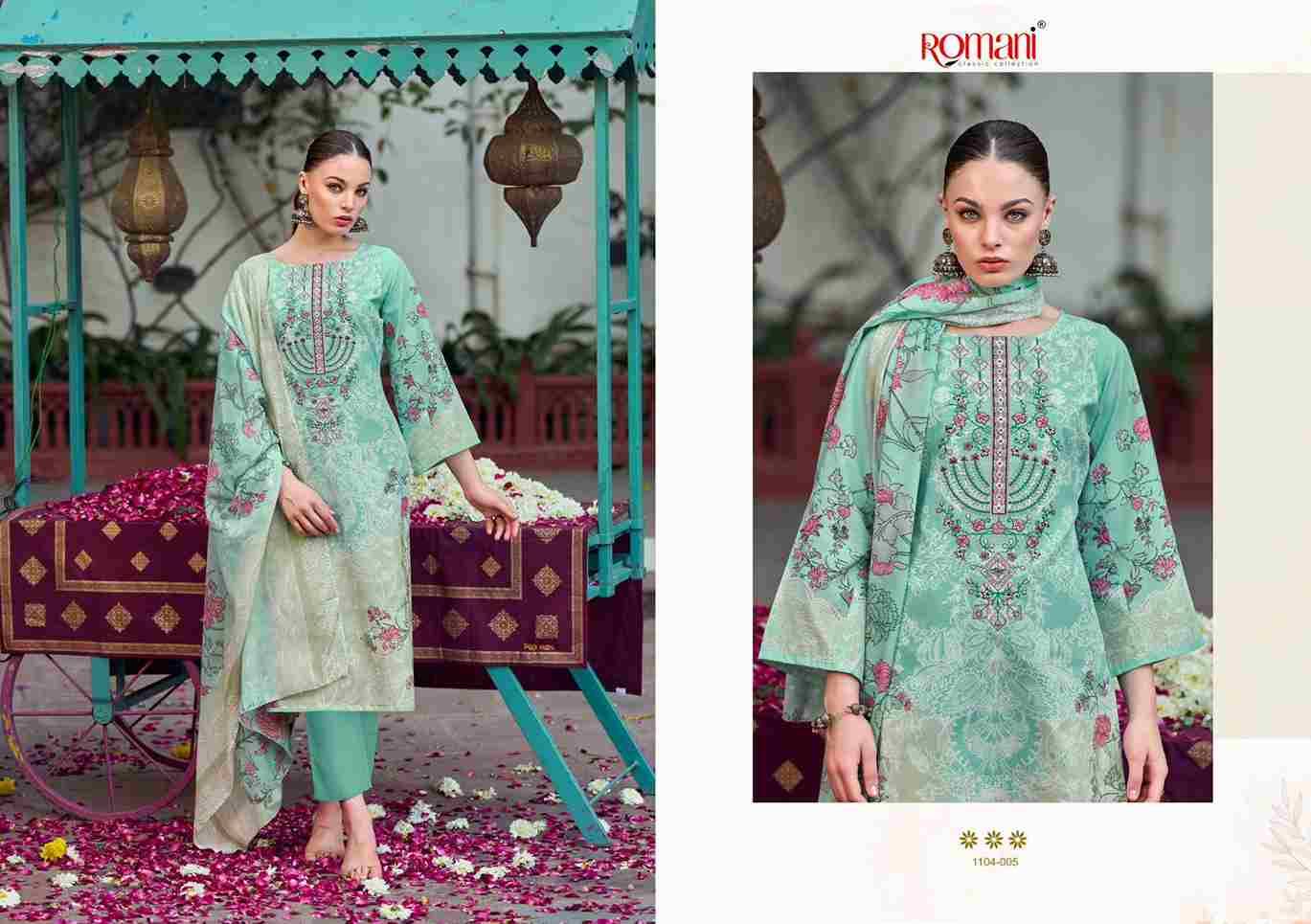 Needle Wonder By Romani 1104-001 To 1104-008 Series Beautiful Festive Suits Stylish Fancy Colorful Casual Wear & Ethnic Wear Soft Cotton Print Dresses At Wholesale Price