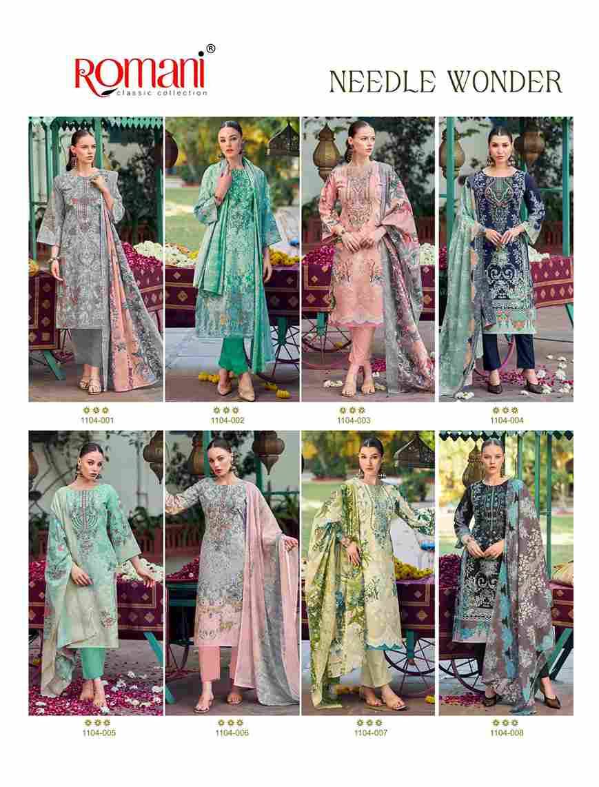 Needle Wonder By Romani 1104-001 To 1104-008 Series Beautiful Festive Suits Stylish Fancy Colorful Casual Wear & Ethnic Wear Soft Cotton Print Dresses At Wholesale Price