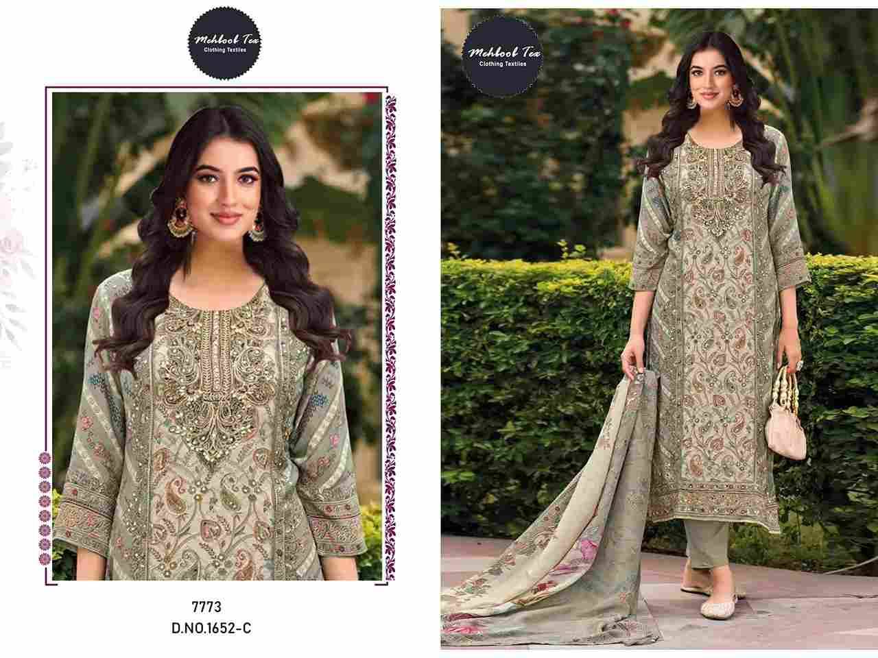 Mehboob Tex Hit Design 1652 Colours By Mehboob Tex 1652-B To 1652-C Series Beautiful Pakistani Suits Stylish Fancy Colorful Party Wear & Occasional Wear Pure Viscose Muslin Dresses At Wholesale Price
