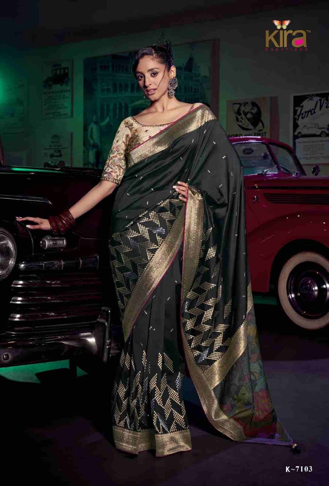 Kavisha By Kira 7101 To 7106 Series Indian Traditional Wear Collection Beautiful Stylish Fancy Colorful Party Wear & Occasional Wear Pure Silk Sarees At Wholesale Price