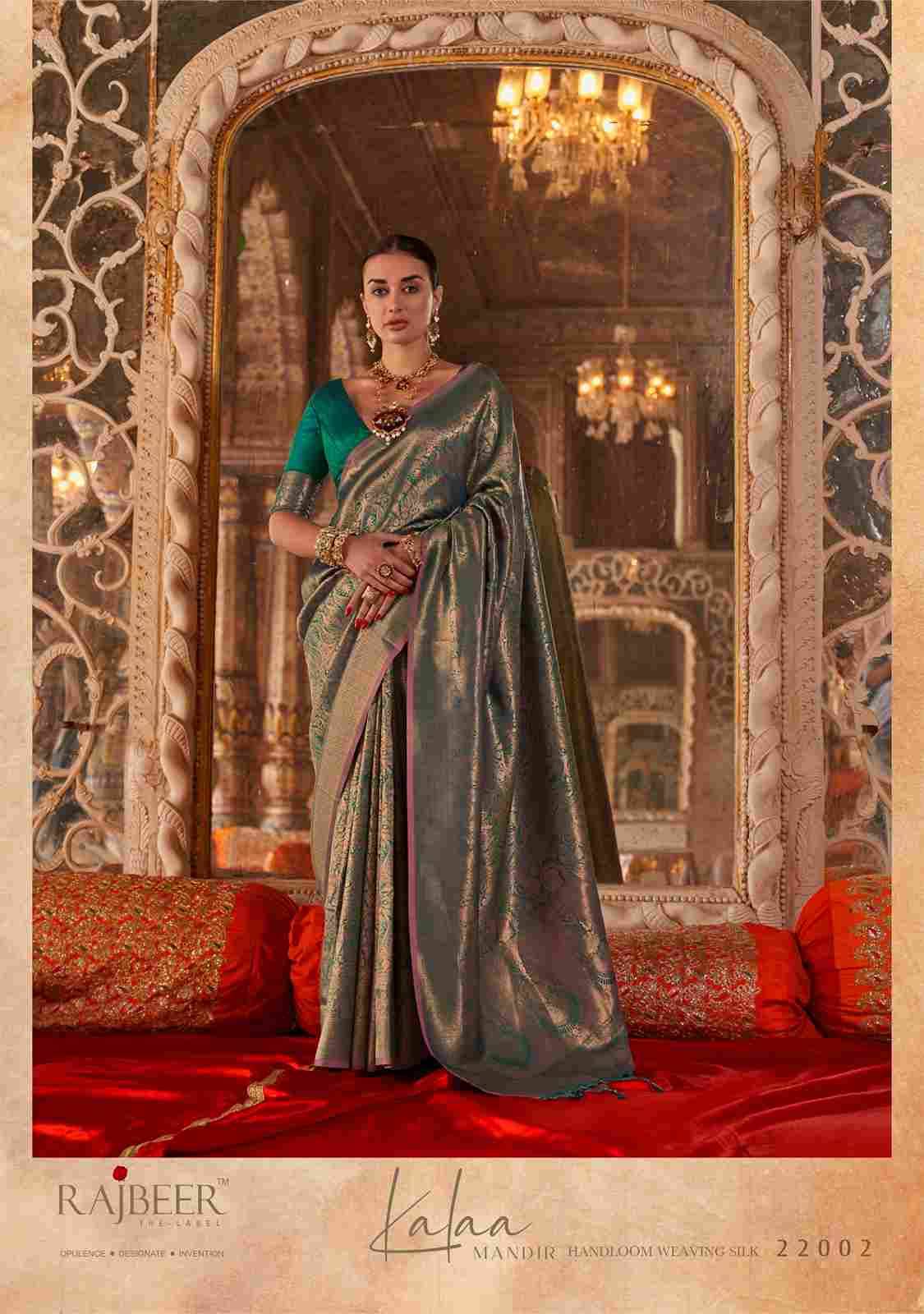 Kalaa Mandir By Rajbeer 22001 To 22006 Series Indian Traditional Wear Collection Beautiful Stylish Fancy Colorful Party Wear & Occasional Wear Silk Sarees At Wholesale Price