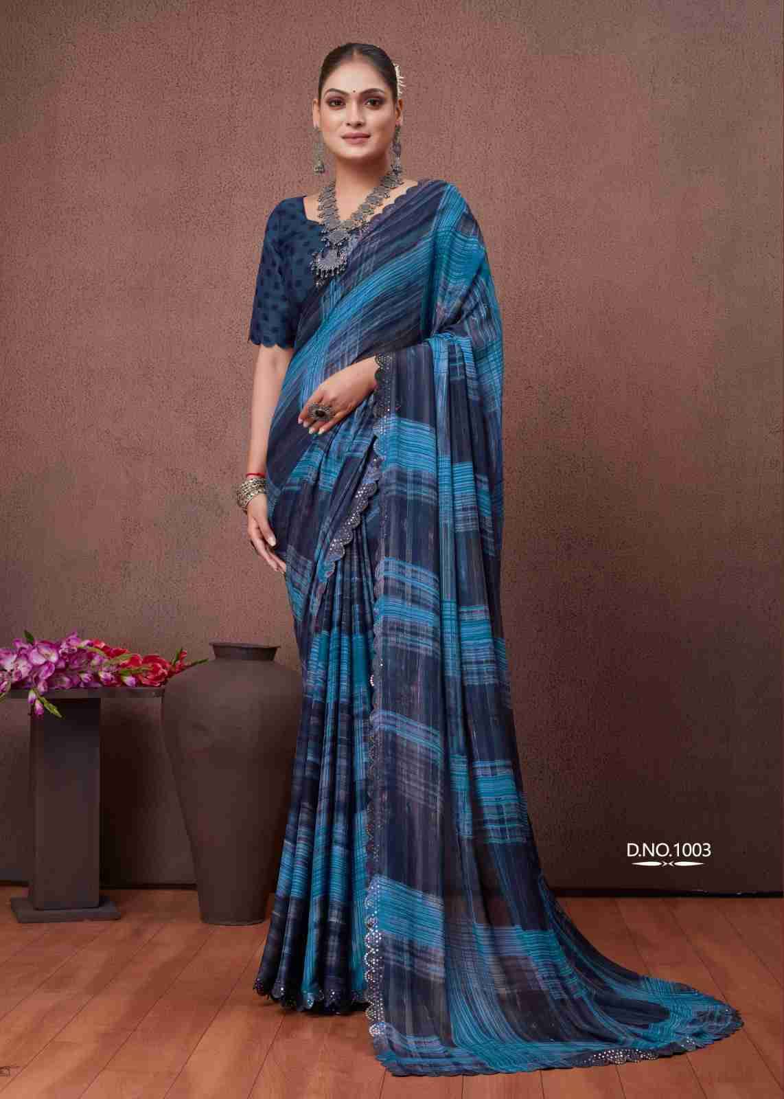 Cutwork By Stavan 1001 To 1008 Series Indian Traditional Wear Collection Beautiful Stylish Fancy Colorful Party Wear & Occasional Wear Fancy Sarees At Wholesale Price