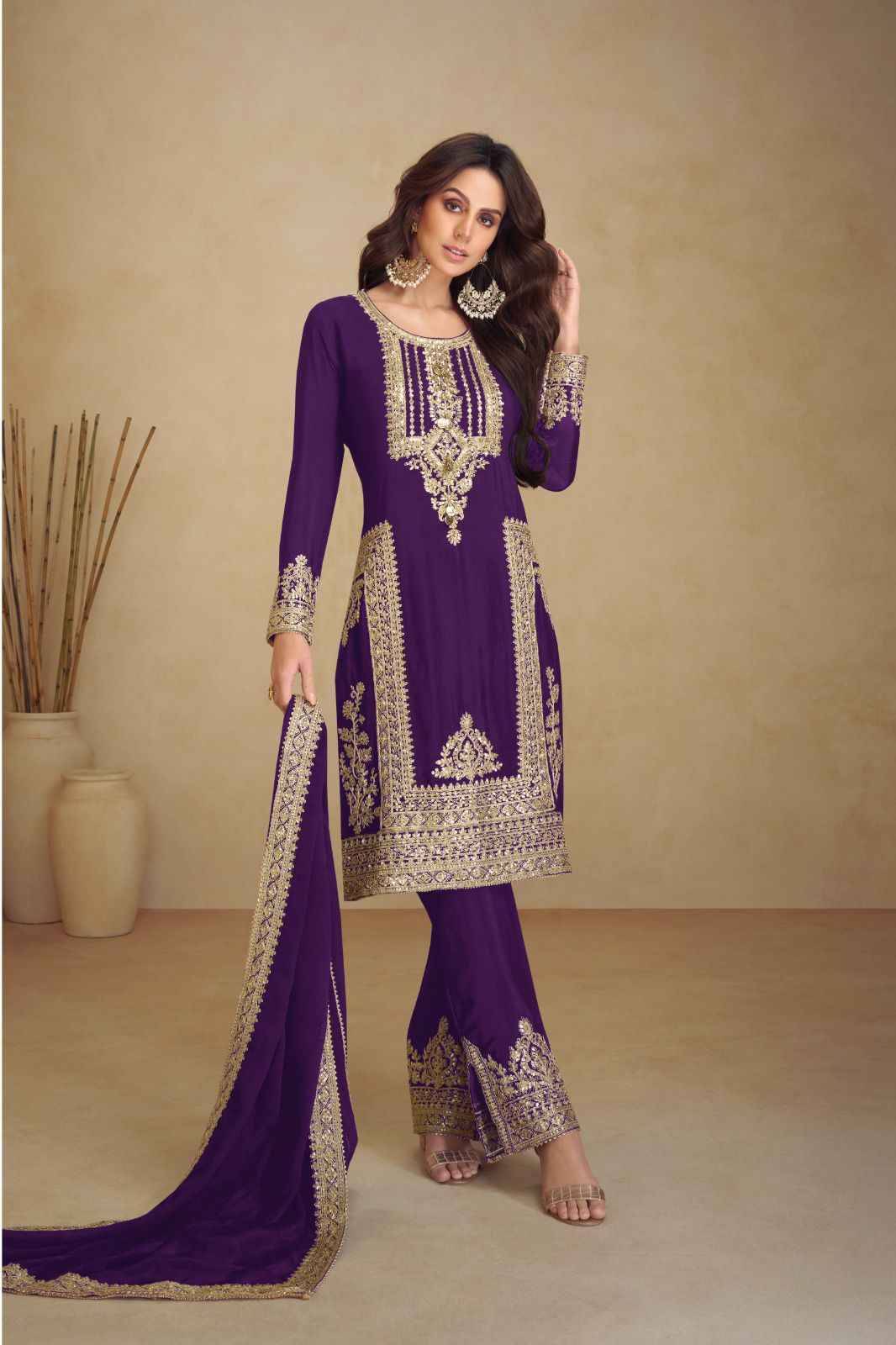 Apsara Vol-2 By Gulkayra Designer 7473-C To 7473-F Series Beautiful Festive Suits Colorful Stylish Fancy Casual Wear & Ethnic Wear Chinnon With Work Dresses At Wholesale Price