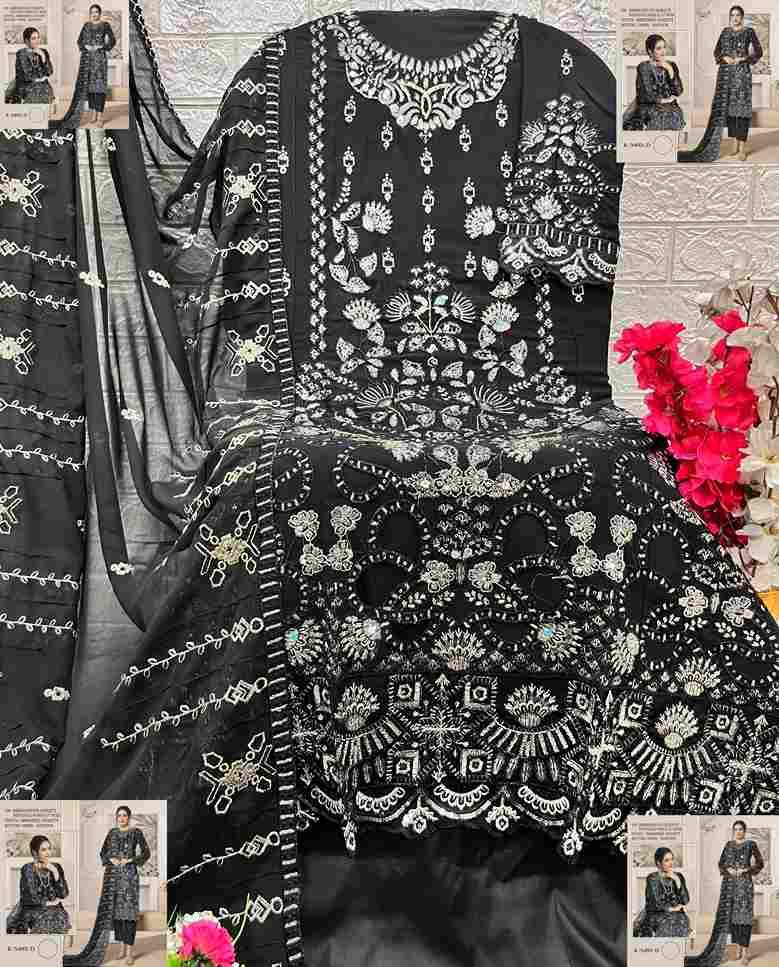 Shree Fabs Hit Design K-5493 Colours By Shree Fabs K-5493-A To K-5493-D Series Designer Pakistani Suits Beautiful Fancy Stylish Colorful Party Wear & Occasional Wear Faux Georgette Embroidery Dresses At Wholesale Price