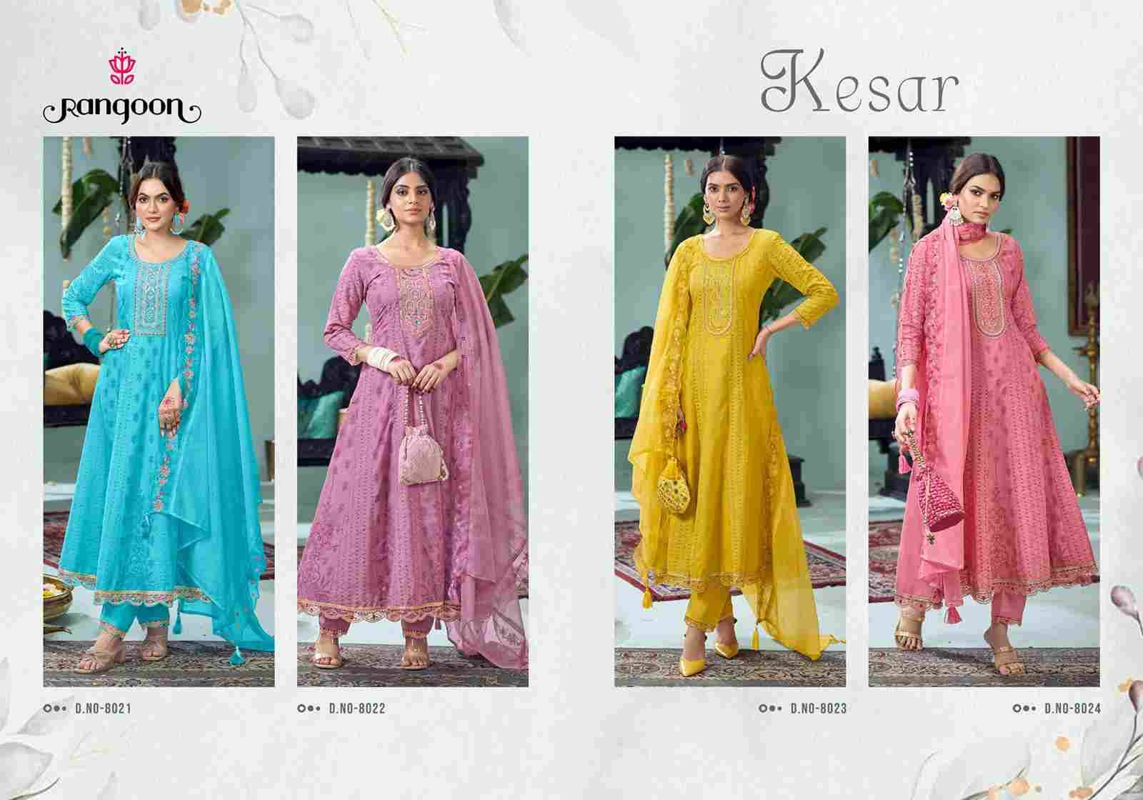 Kesar By Rangoon 8021 To 8024 Series Beautiful Festive Suits Colorful Stylish Fancy Casual Wear & Ethnic Wear Pure Cotton Dresses At Wholesale Price