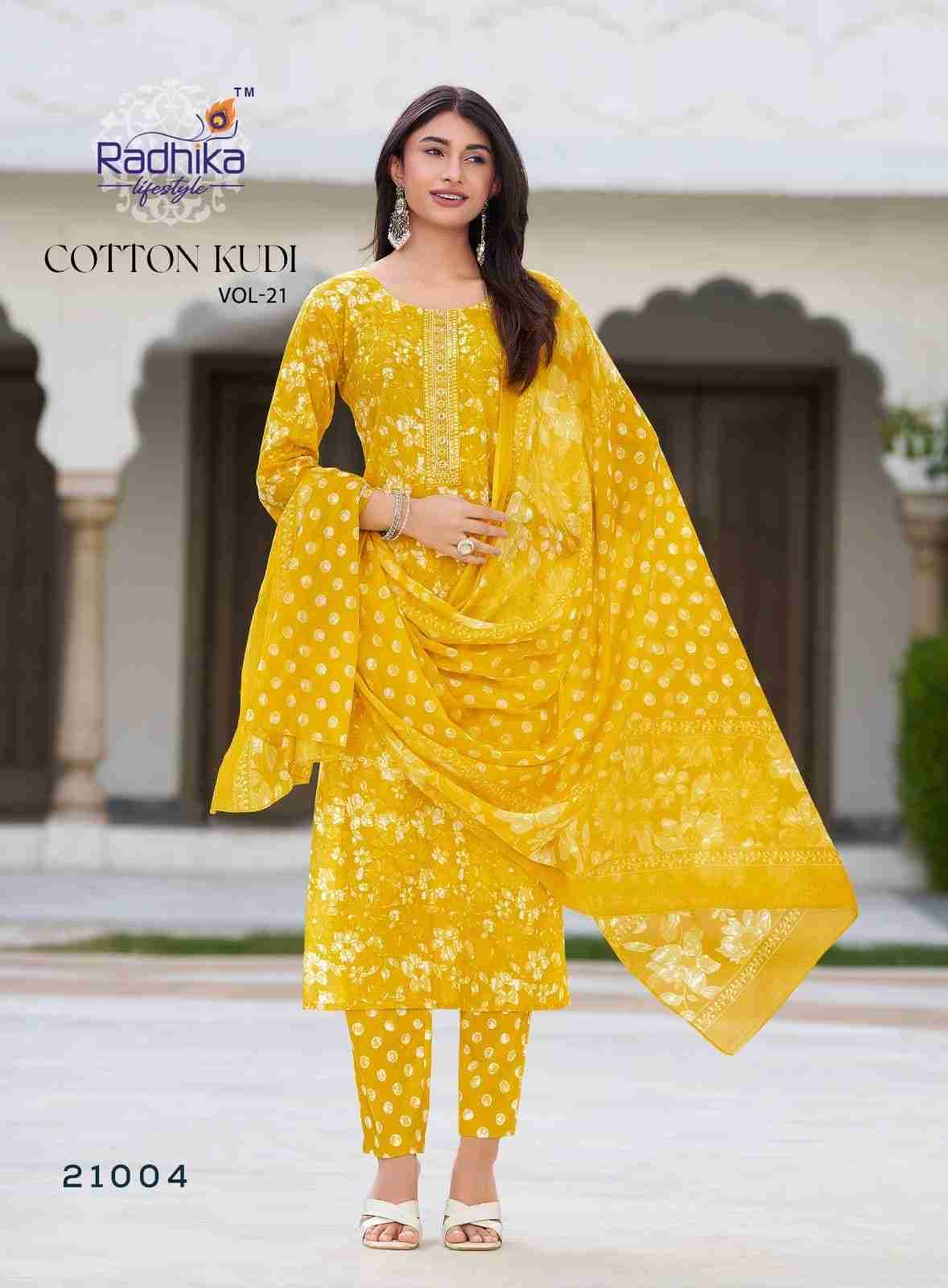 Cotton Kudi Vol-21 By Radhika Lifestyle 21001 To 21008 Series Beautiful Festive Suits Colorful Stylish Fancy Casual Wear & Ethnic Wear Pure Cotton Print Dresses At Wholesale Price