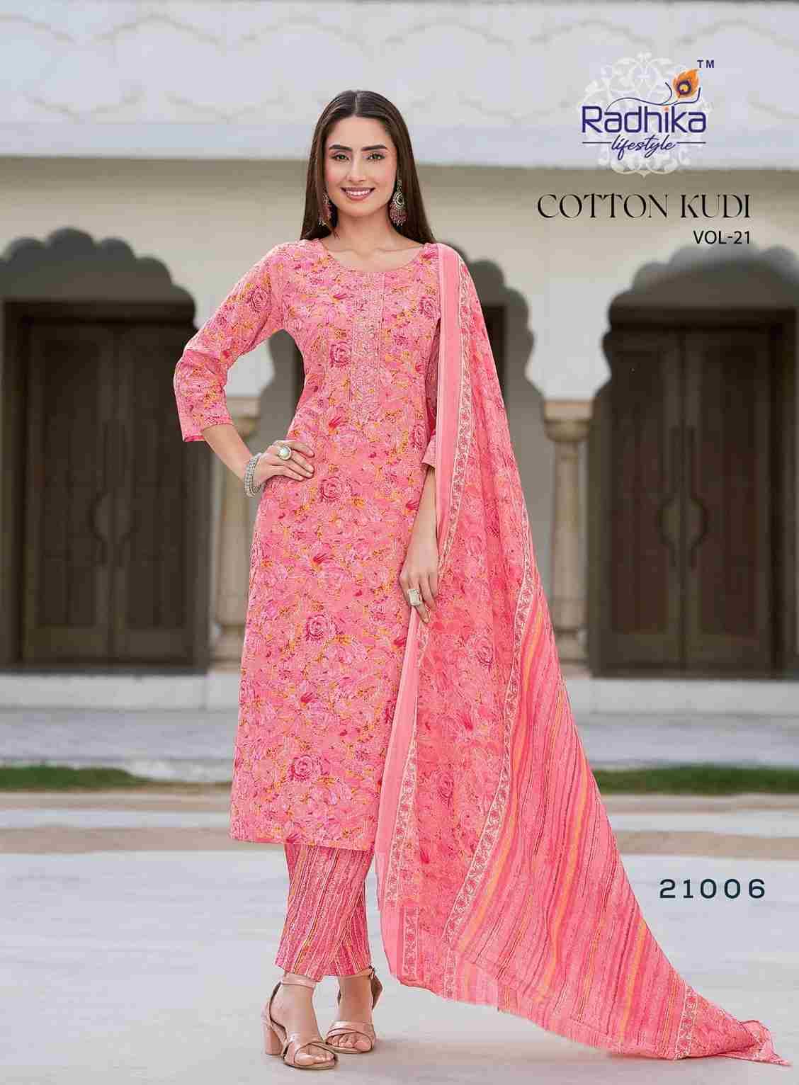 Cotton Kudi Vol-21 By Radhika Lifestyle 21001 To 21008 Series Beautiful Festive Suits Colorful Stylish Fancy Casual Wear & Ethnic Wear Pure Cotton Print Dresses At Wholesale Price