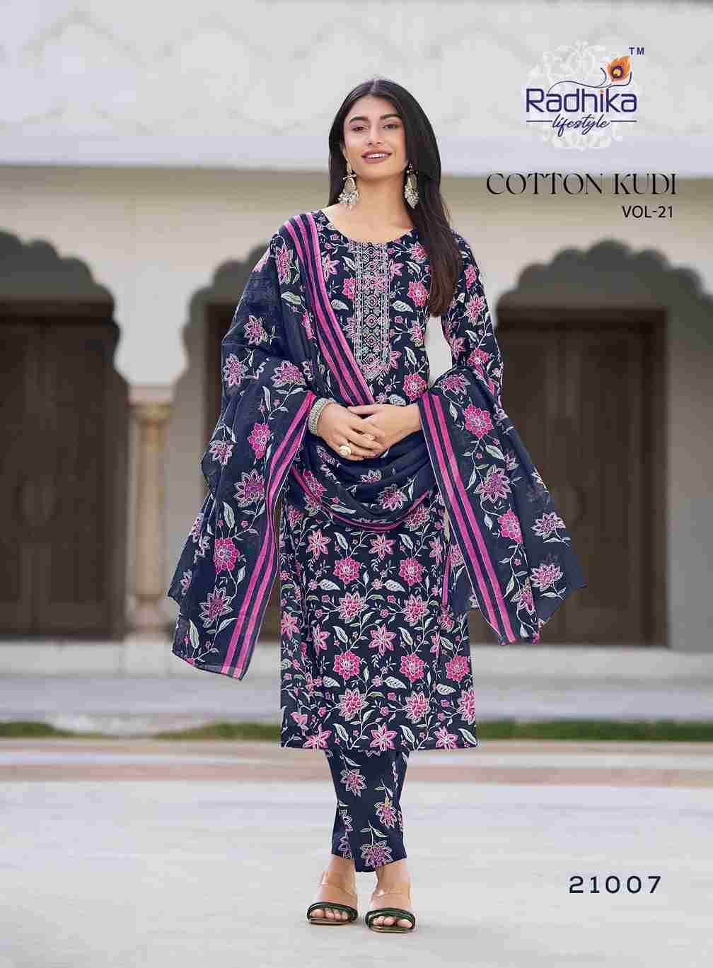 Cotton Kudi Vol-21 By Radhika Lifestyle 21001 To 21008 Series Beautiful Festive Suits Colorful Stylish Fancy Casual Wear & Ethnic Wear Pure Cotton Print Dresses At Wholesale Price
