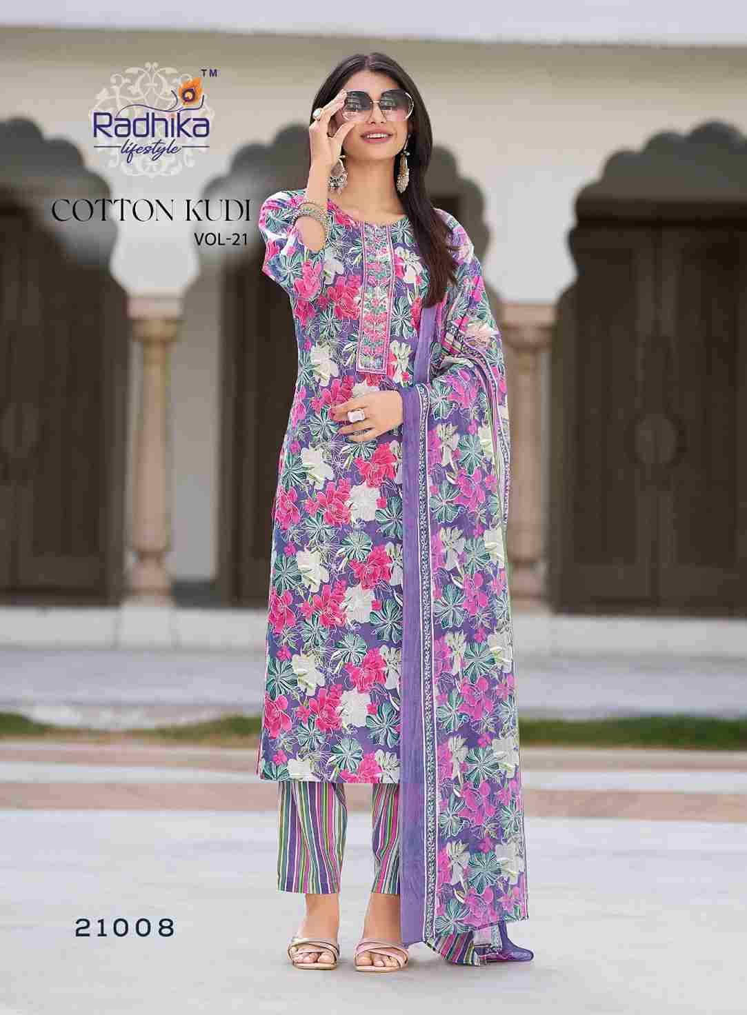 Cotton Kudi Vol-21 By Radhika Lifestyle 21001 To 21008 Series Beautiful Festive Suits Colorful Stylish Fancy Casual Wear & Ethnic Wear Pure Cotton Print Dresses At Wholesale Price