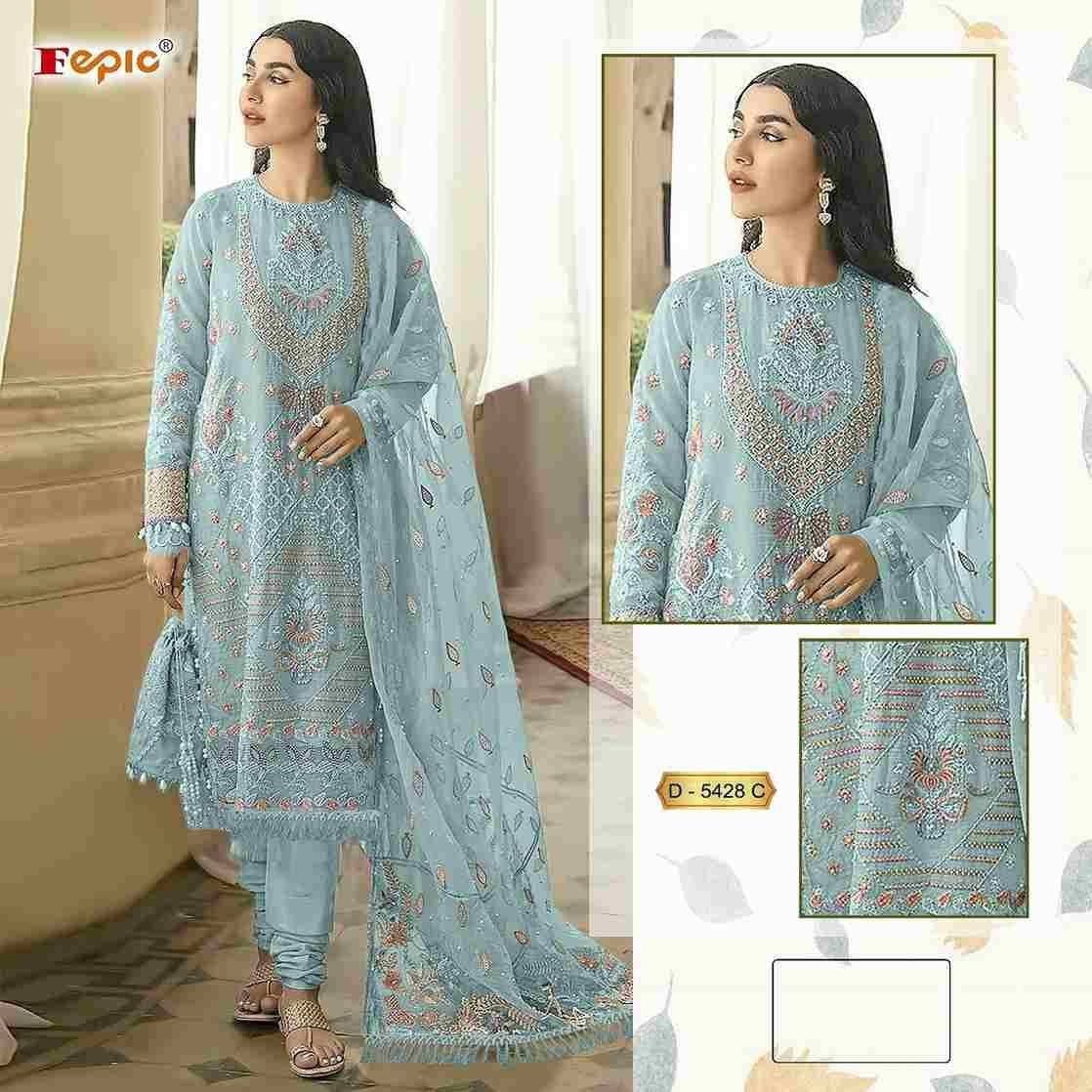 Fepic 5428 Colours By Fepic 5428-A To 5428-D Series Beautiful Pakistani Suits Colorful Stylish Fancy Casual Wear & Ethnic Wear Georgette Embroidered Dresses At Wholesale Price