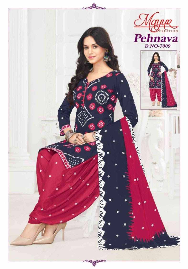 Pehnava Vol-7 By Mayur Creation 7001 To 7010 Series Beautiful Festive Suits Stylish Fancy Colorful Casual Wear & Ethnic Wear Heavy Cotton Print Dresses At Wholesale Price