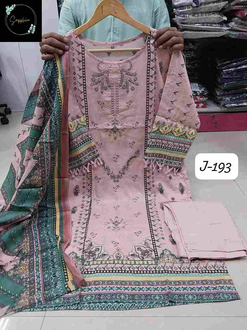 Jazmin Vol-193 By Sapphire 193-A To 193-J Series Beautiful Pakistani Suits Stylish Fancy Colorful Party Wear & Occasional Wear Pure Lawn Cotton Embroidered Dresses At Wholesale Price