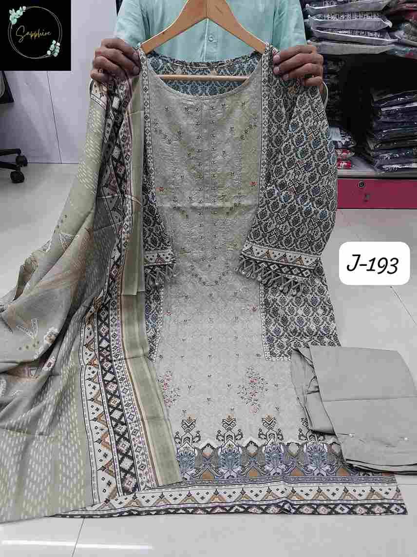 Jazmin Vol-193 By Sapphire 193-A To 193-J Series Beautiful Pakistani Suits Stylish Fancy Colorful Party Wear & Occasional Wear Pure Lawn Cotton Embroidered Dresses At Wholesale Price