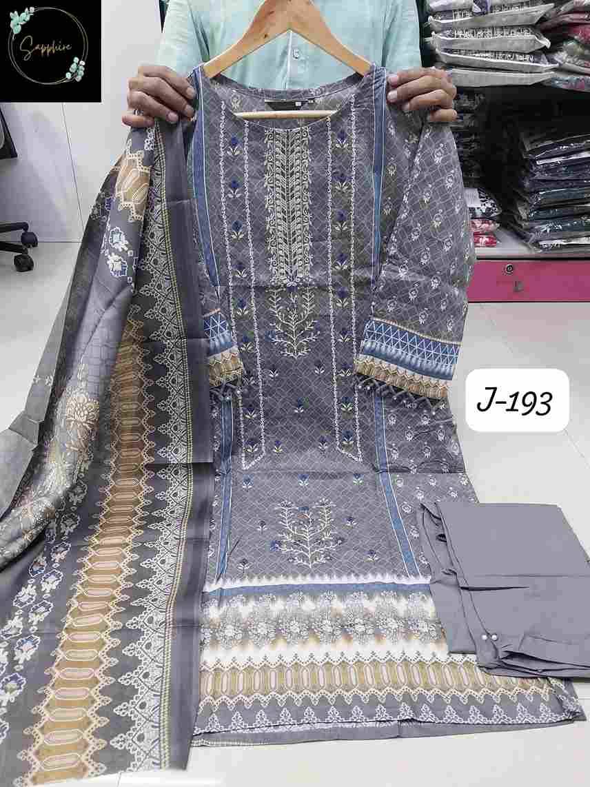 Jazmin Vol-193 By Sapphire 193-A To 193-J Series Beautiful Pakistani Suits Stylish Fancy Colorful Party Wear & Occasional Wear Pure Lawn Cotton Embroidered Dresses At Wholesale Price