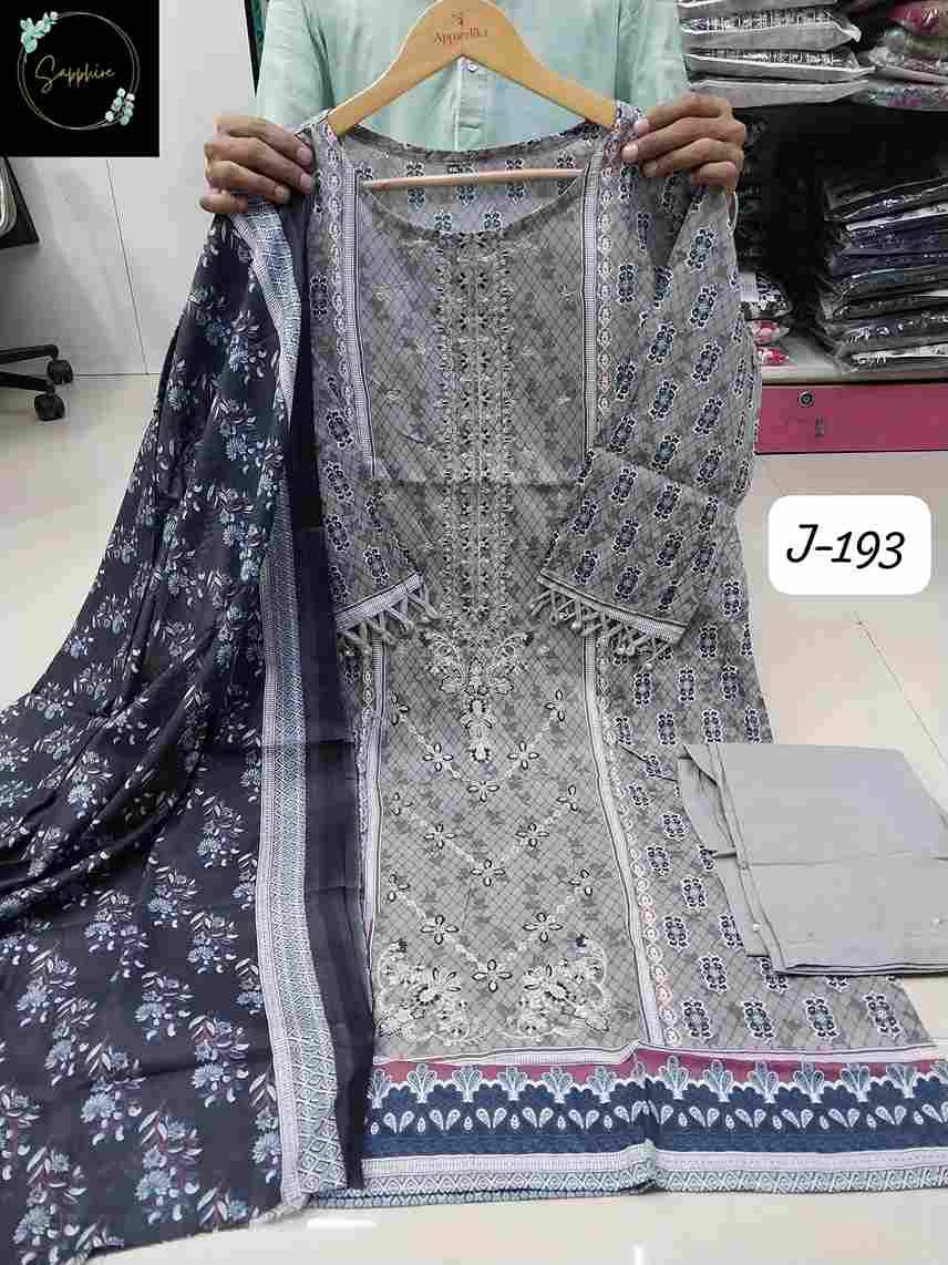 Jazmin Vol-193 By Sapphire 193-A To 193-J Series Beautiful Pakistani Suits Stylish Fancy Colorful Party Wear & Occasional Wear Pure Lawn Cotton Embroidered Dresses At Wholesale Price