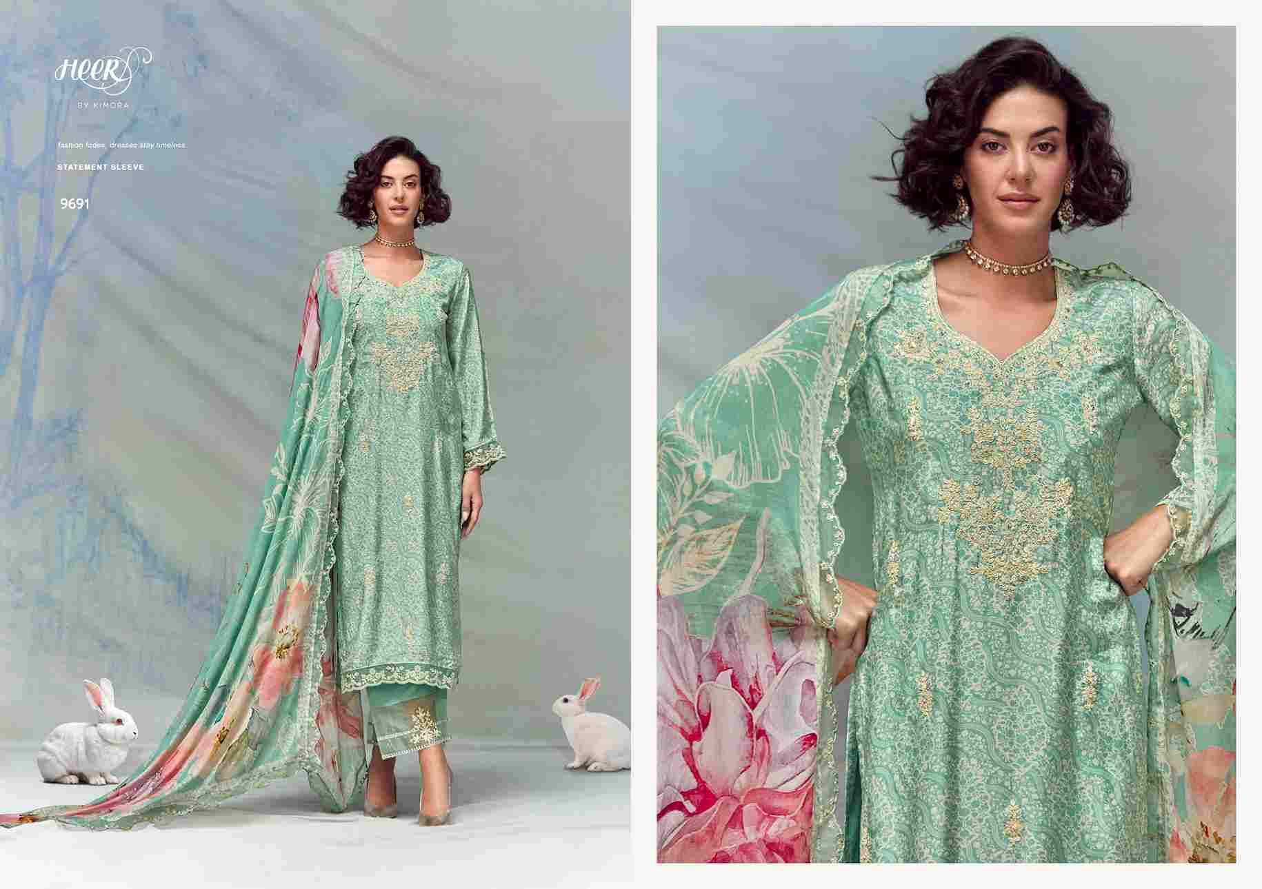 Florence By Kimora Fashion 9691 To 9696 Series Designer Festive Suits Collection Beautiful Stylish Fancy Colorful Party Wear & Occasional Wear Pure Muslin Dresses At Wholesale Price