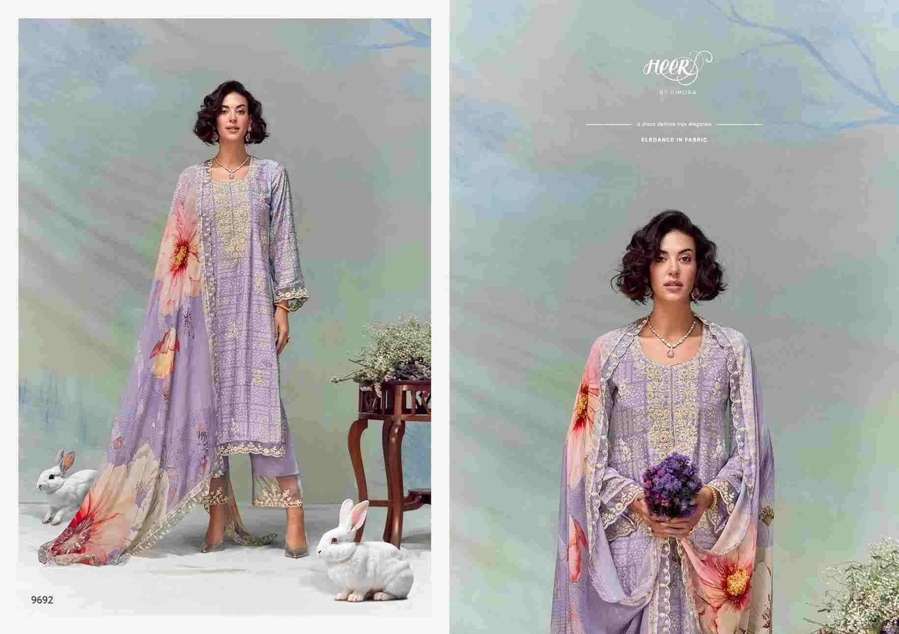 Florence By Kimora Fashion 9691 To 9696 Series Designer Festive Suits Collection Beautiful Stylish Fancy Colorful Party Wear & Occasional Wear Pure Muslin Dresses At Wholesale Price