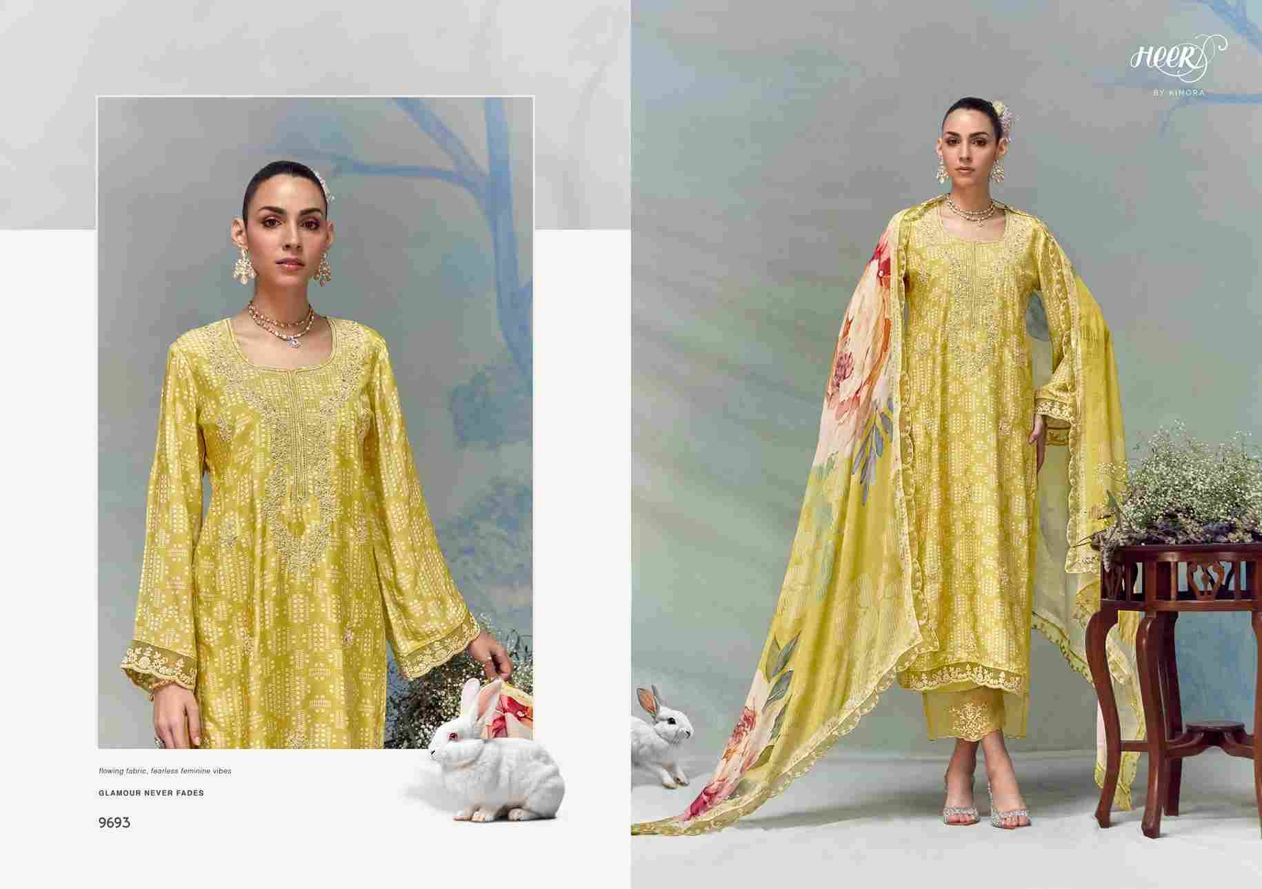 Florence By Kimora Fashion 9691 To 9696 Series Designer Festive Suits Collection Beautiful Stylish Fancy Colorful Party Wear & Occasional Wear Pure Muslin Dresses At Wholesale Price