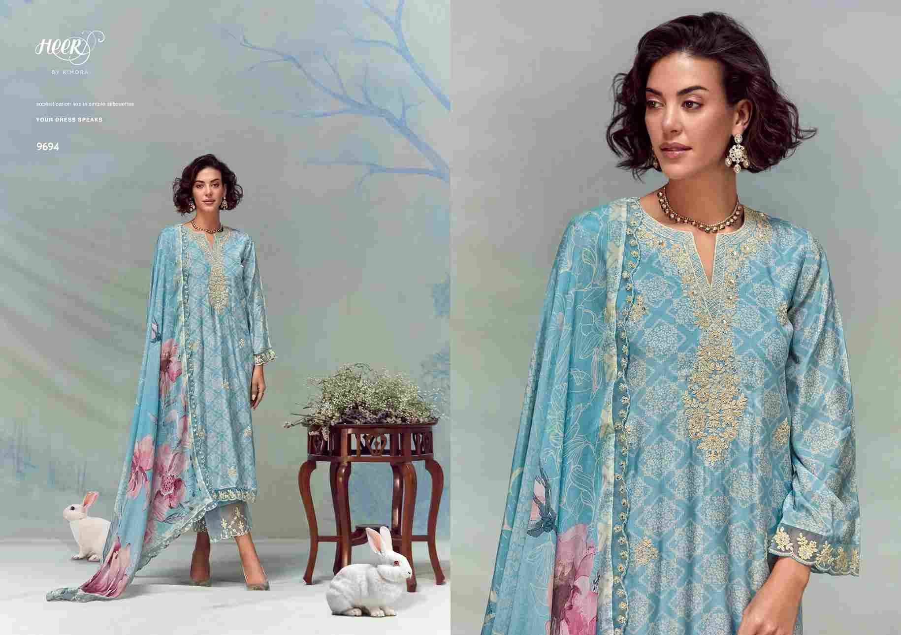 Florence By Kimora Fashion 9691 To 9696 Series Designer Festive Suits Collection Beautiful Stylish Fancy Colorful Party Wear & Occasional Wear Pure Muslin Dresses At Wholesale Price
