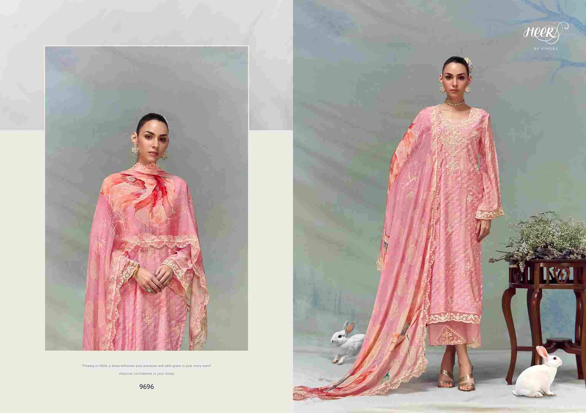 Florence By Kimora Fashion 9691 To 9696 Series Designer Festive Suits Collection Beautiful Stylish Fancy Colorful Party Wear & Occasional Wear Pure Muslin Dresses At Wholesale Price
