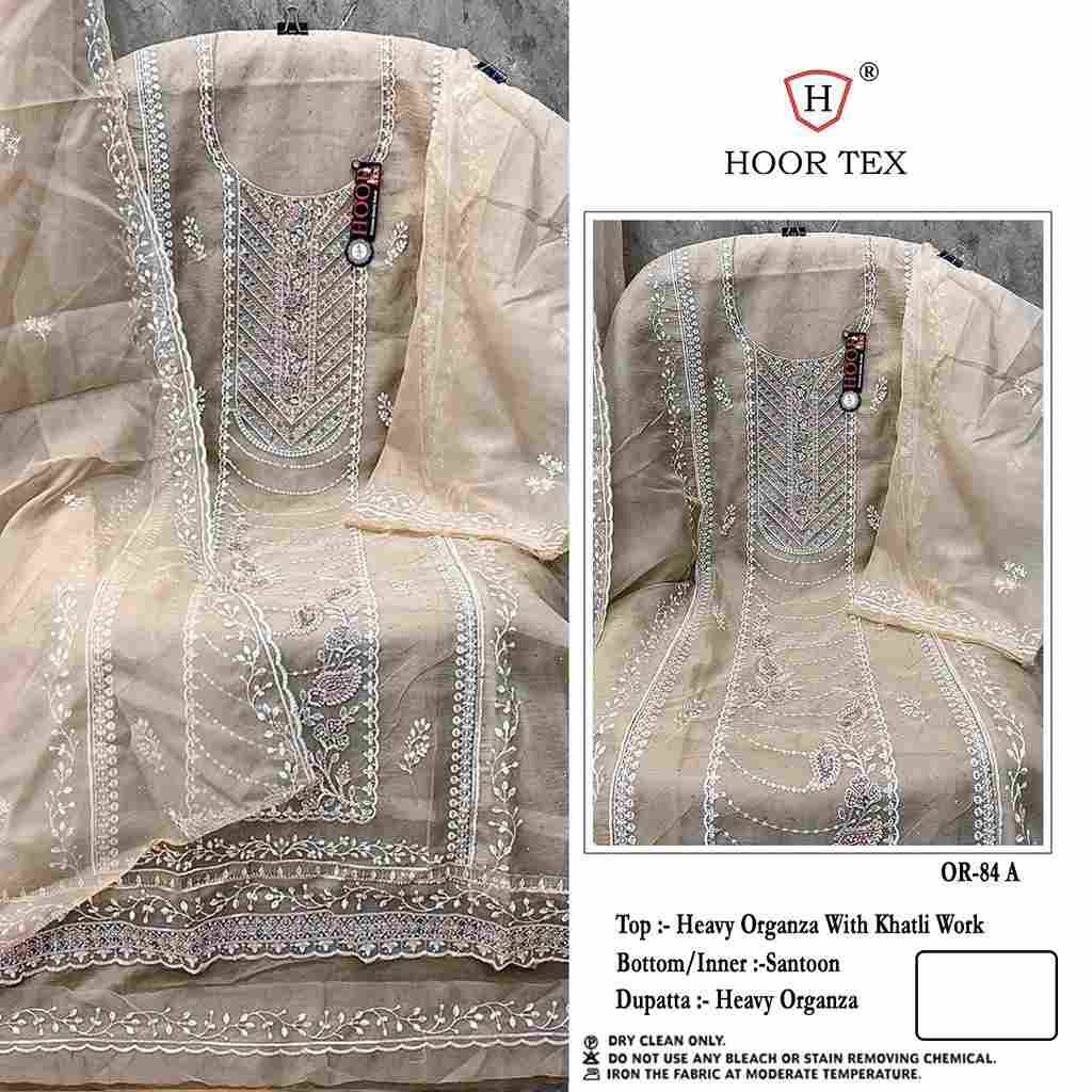 Hoor Tex Hit Design OR-84 Colours By Hoor Tex OR-84-A To OR-84-D Series Beautiful Pakistani Suits Stylish Colorful Fancy Casual Wear & Ethnic Wear Heavy Organza Embroidered Dresses At Wholesale Price