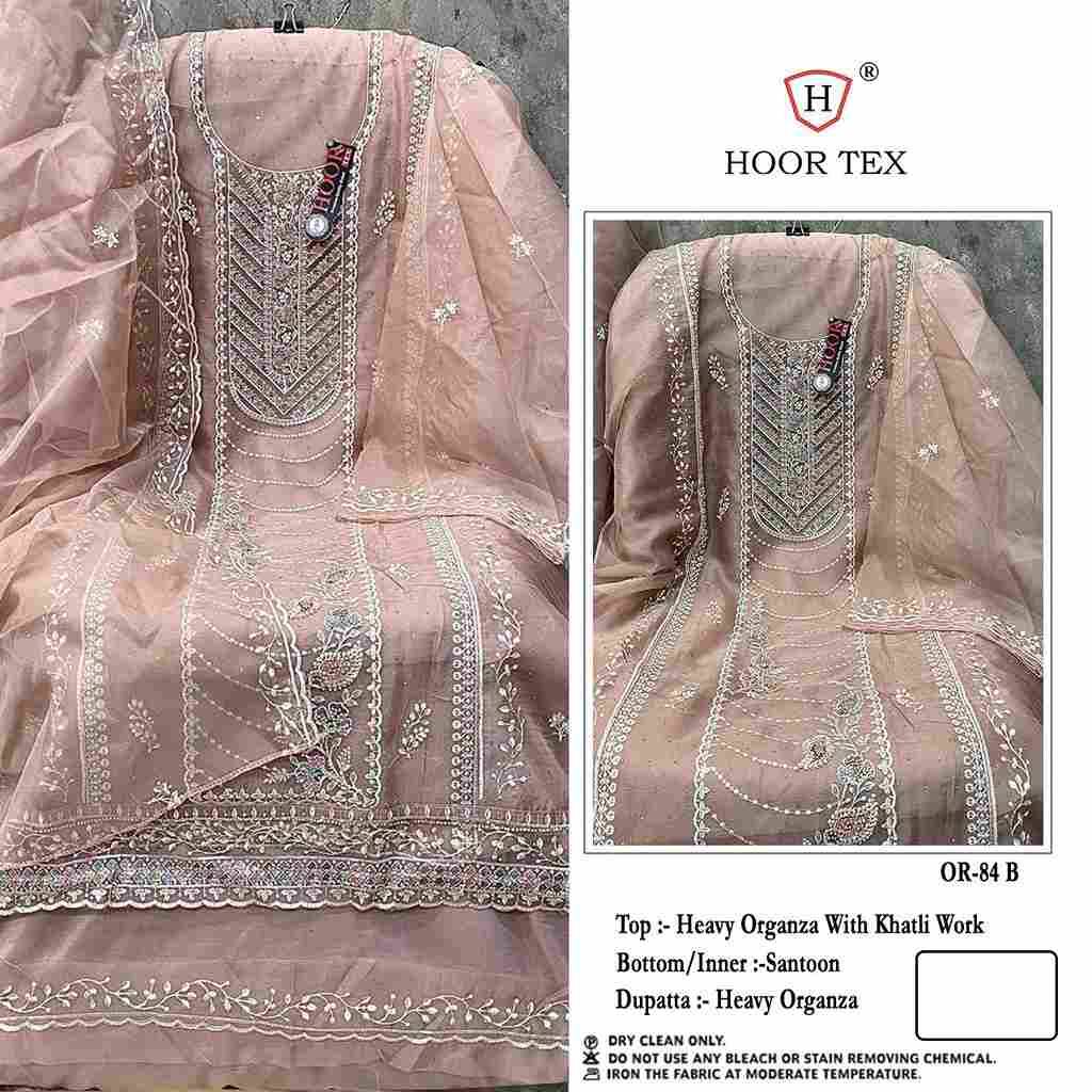 Hoor Tex Hit Design OR-84 Colours By Hoor Tex OR-84-A To OR-84-D Series Beautiful Pakistani Suits Stylish Colorful Fancy Casual Wear & Ethnic Wear Heavy Organza Embroidered Dresses At Wholesale Price
