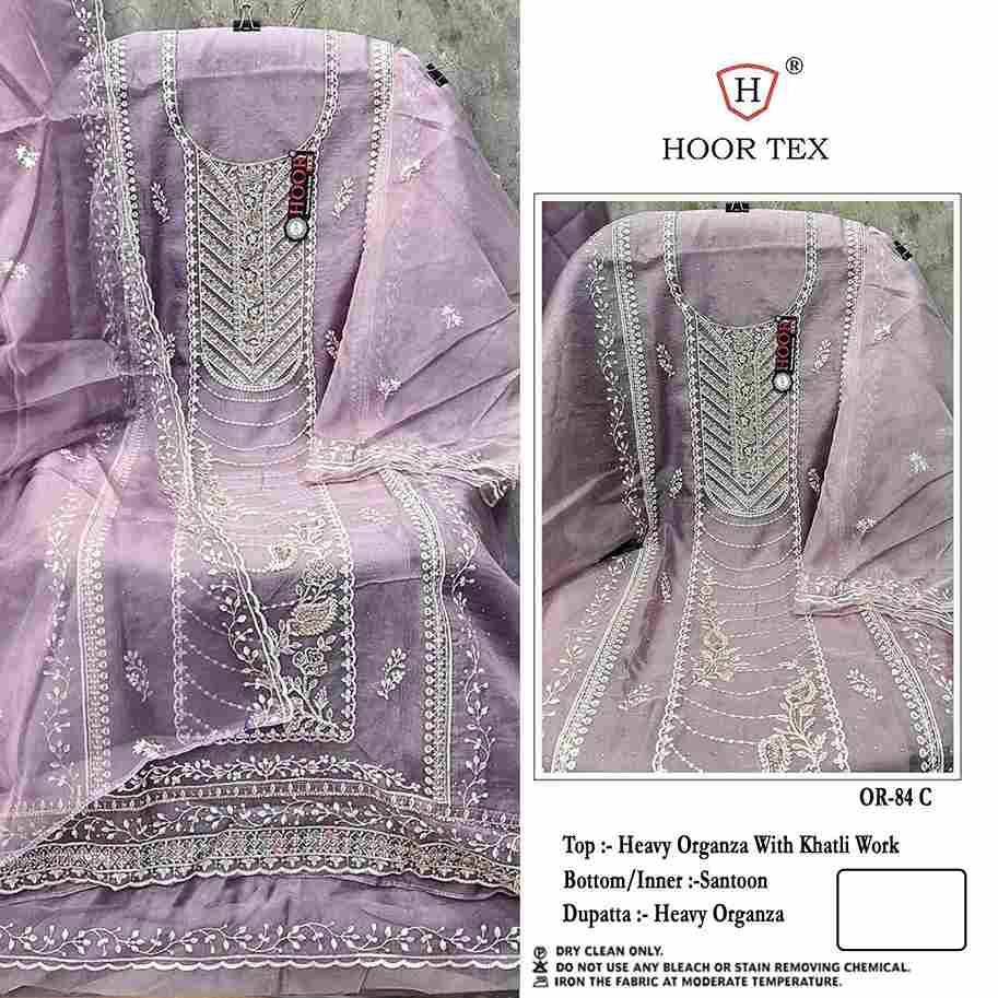 Hoor Tex Hit Design OR-84 Colours By Hoor Tex OR-84-A To OR-84-D Series Beautiful Pakistani Suits Stylish Colorful Fancy Casual Wear & Ethnic Wear Heavy Organza Embroidered Dresses At Wholesale Price