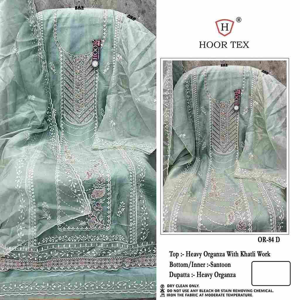 Hoor Tex Hit Design OR-84 Colours By Hoor Tex OR-84-A To OR-84-D Series Beautiful Pakistani Suits Stylish Colorful Fancy Casual Wear & Ethnic Wear Heavy Organza Embroidered Dresses At Wholesale Price