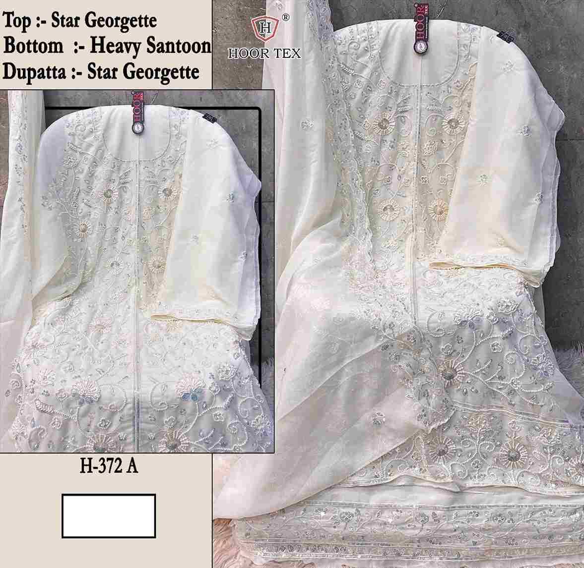 Hoor Tex Hit Design H-372 Colours By Hoor Tex H-372-A To H-372-C Series Designer Festive Pakistani Suits Collection Beautiful Stylish Fancy Colorful Party Wear & Occasional Wear Heavy Georgette With Embroidered Dresses At Wholesale Price