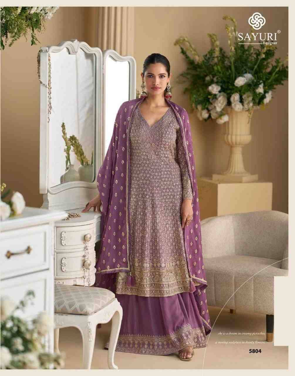 Virasat By Sayuri 5803 To 5805 Series Designer Sharara Suits Collection Beautiful Stylish Fancy Colorful Party Wear & Occasional Wear Georgette Dresses At Wholesale Price