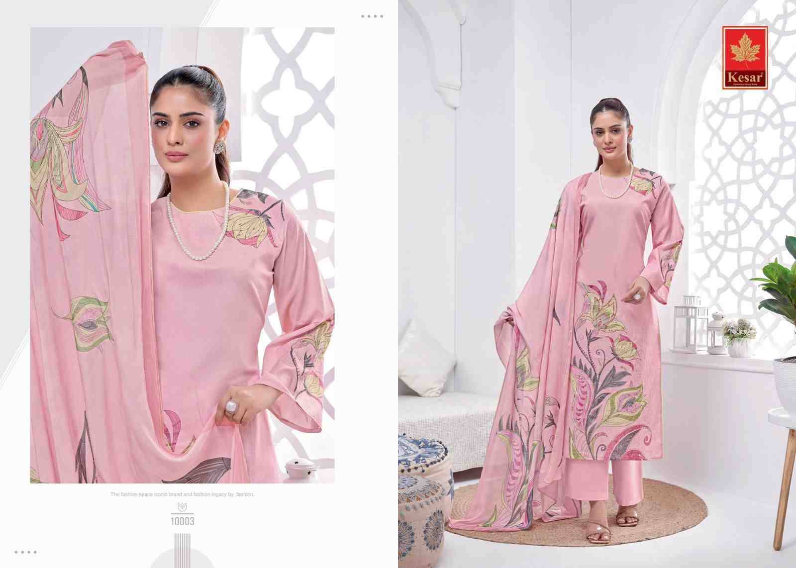 Gunj By Kesar 10001 To 10004 Series Designer Festive Suits Collection Beautiful Stylish Fancy Colorful Party Wear & Occasional Wear Pure Cambric Dresses At Wholesale Price