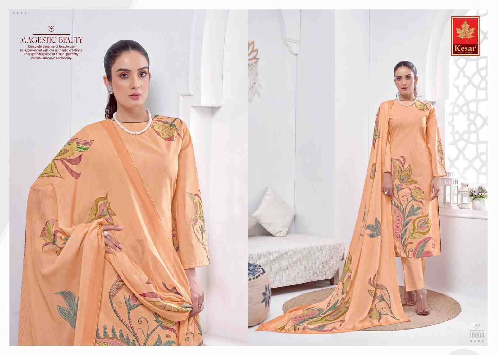 Gunj By Kesar 10001 To 10004 Series Designer Festive Suits Collection Beautiful Stylish Fancy Colorful Party Wear & Occasional Wear Pure Cambric Dresses At Wholesale Price