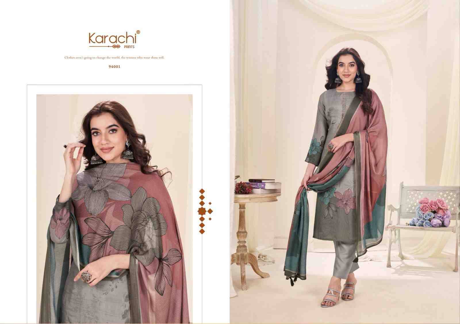 Kahani By Karachi Prints 94001 To 94004 Series Festive Suits Beautiful Fancy Colorful Stylish Party Wear & Occasional Wear Pure Viscose Muslin Dresses At Wholesale Price