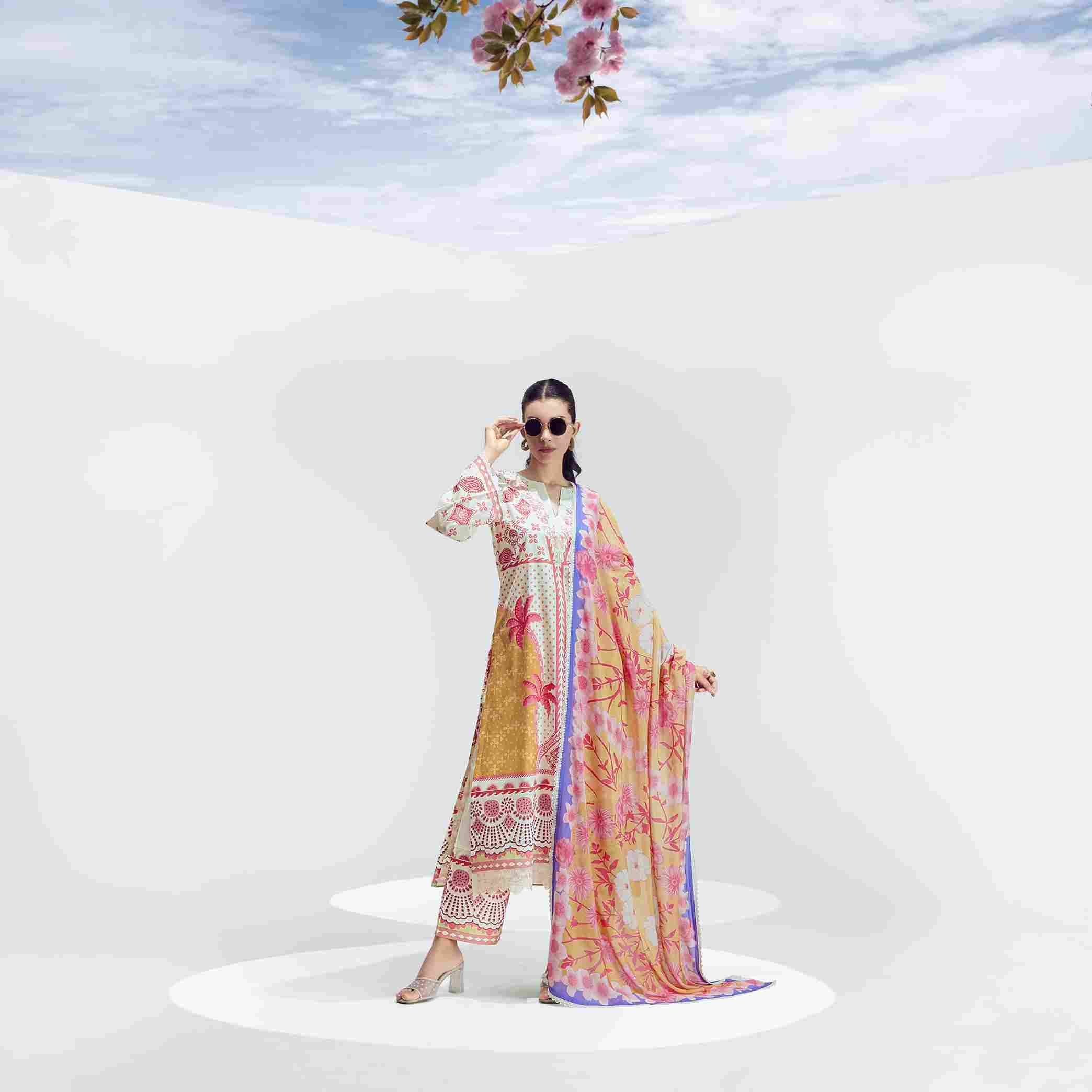 Breeze By Sohni 321 To 324 Series Beautiful Suits Colorful Stylish Fancy Casual Wear & Ethnic Wear Pure Cotton Lawn Embroidery Dresses At Wholesale Price