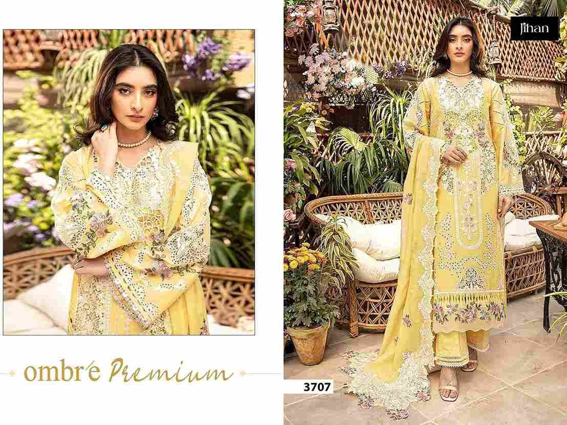 Ombre Premium By Jihan 3707 To 3709 Series Designer Pakistani Suits Beautiful Fancy Stylish Colorful Party Wear & Occasional Wear Cotton Dresses At Wholesale Price