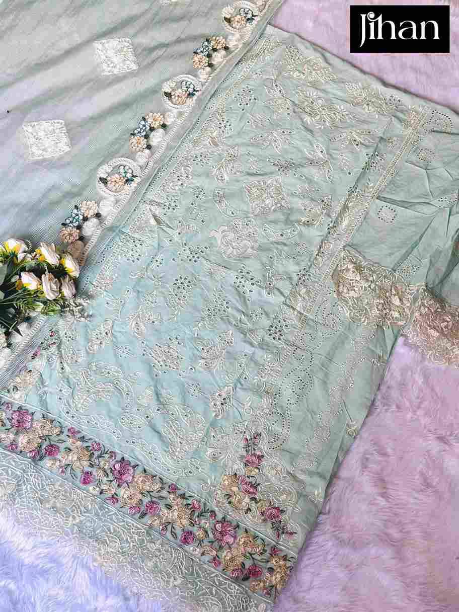 Ombre Premium By Jihan 3707 To 3709 Series Designer Pakistani Suits Beautiful Fancy Stylish Colorful Party Wear & Occasional Wear Cotton Dresses At Wholesale Price