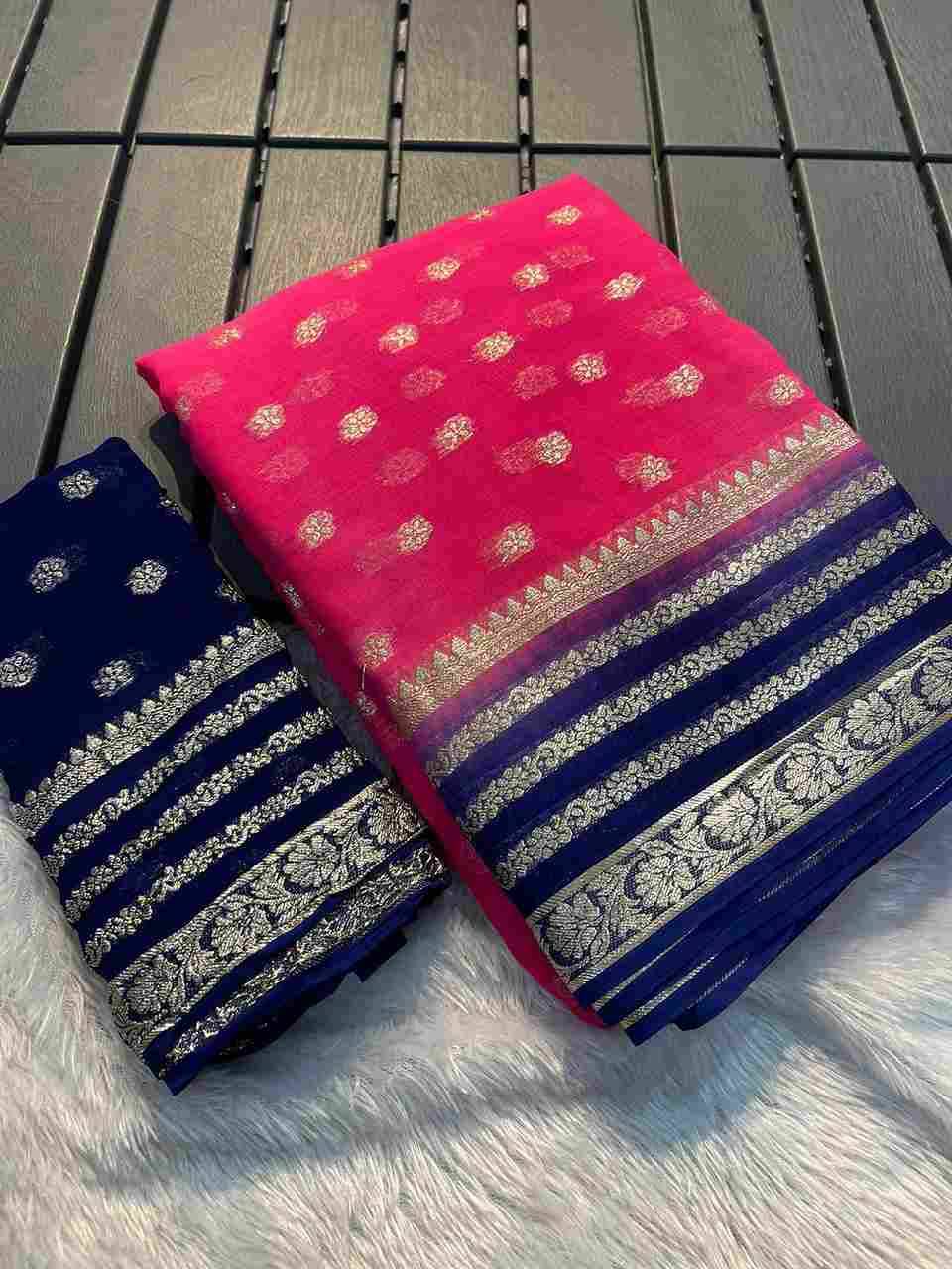 GLB2D By Fashid Wholesale 01 To 06 Series Indian Traditional Wear Collection Beautiful Stylish Fancy Colorful Party Wear & Occasional Wear Viscose Georgette Sarees At Wholesale Price