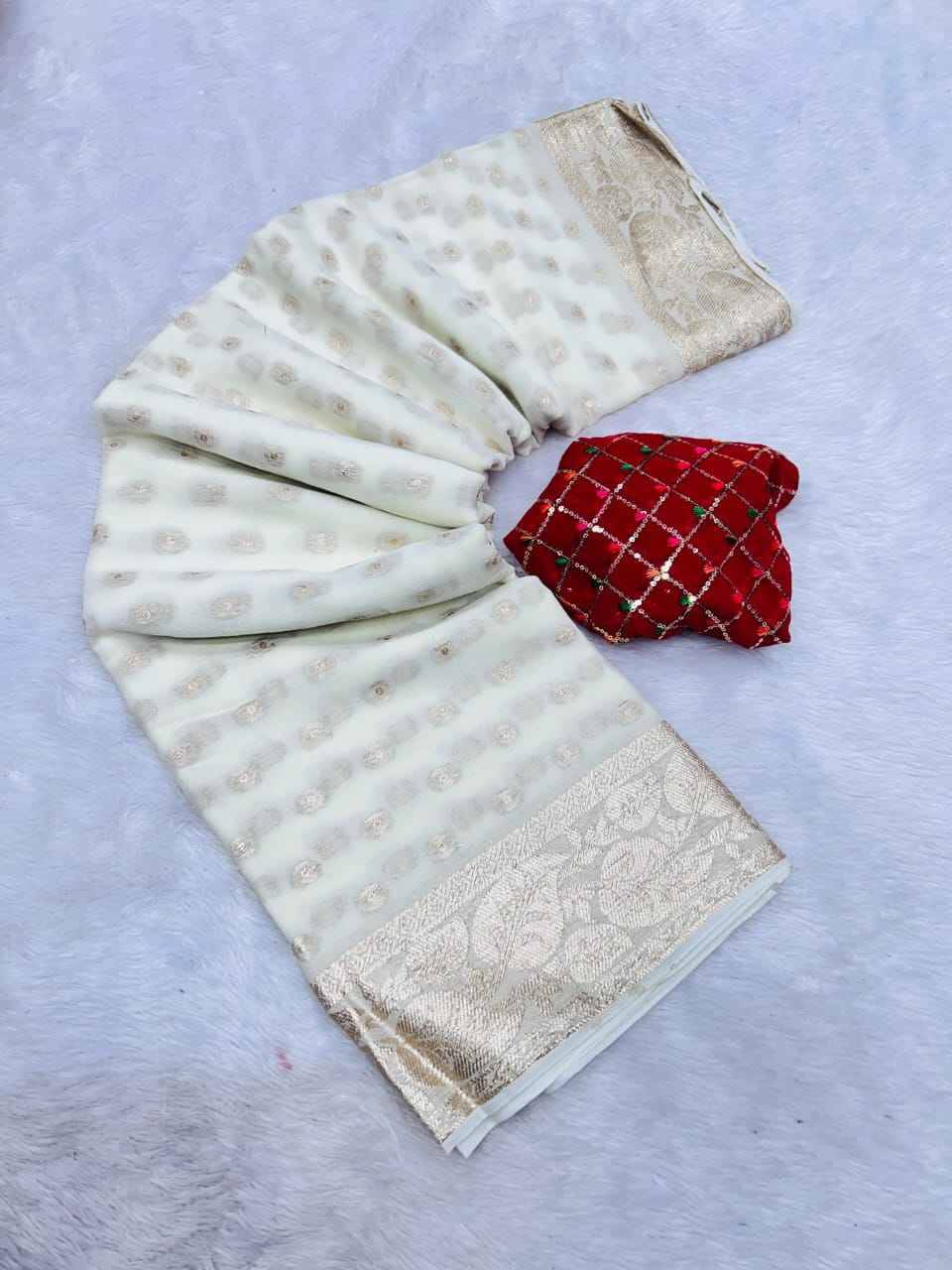 Pan By Fashid Wholesale 01 To 09 Series Indian Traditional Wear Collection Beautiful Stylish Fancy Colorful Party Wear & Occasional Wear Viscose Georgette Sarees At Wholesale Price