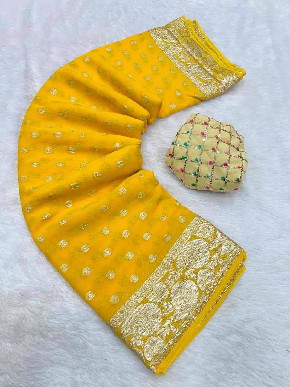 Pan By Fashid Wholesale 01 To 09 Series Indian Traditional Wear Collection Beautiful Stylish Fancy Colorful Party Wear & Occasional Wear Viscose Georgette Sarees At Wholesale Price