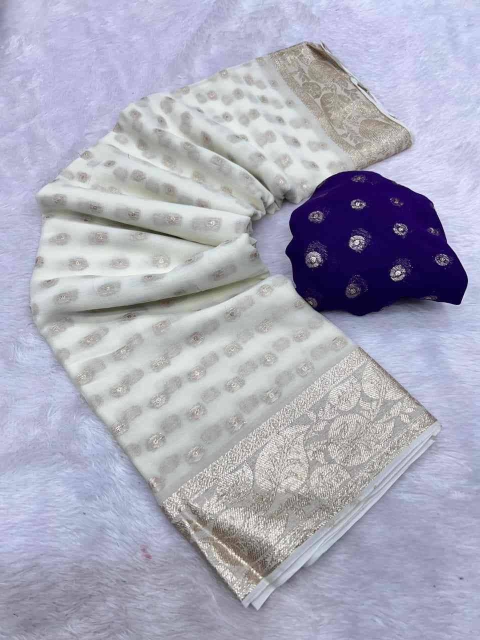 Pan By Fashid Wholesale 01 To 09 Series Indian Traditional Wear Collection Beautiful Stylish Fancy Colorful Party Wear & Occasional Wear Viscose Georgette Sarees At Wholesale Price