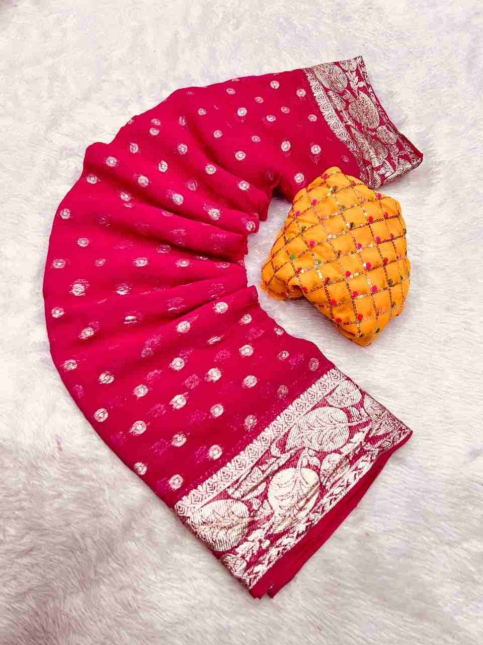 Pan By Fashid Wholesale 01 To 09 Series Indian Traditional Wear Collection Beautiful Stylish Fancy Colorful Party Wear & Occasional Wear Viscose Georgette Sarees At Wholesale Price