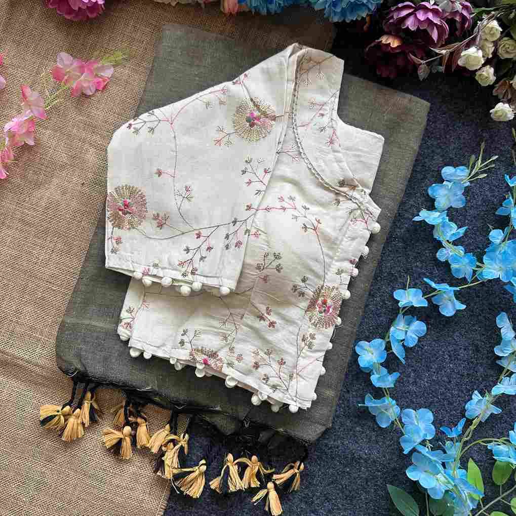 HK-17 By Fashid Wholesale 01 To 17 Series Indian Traditional Wear Collection Beautiful Stylish Fancy Colorful Party Wear & Occasional Wear Khadi Cotton Sarees At Wholesale Price