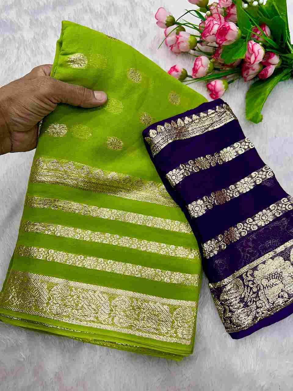 GLB By Fashid Wholesale 01 To 05 Series Indian Traditional Wear Collection Beautiful Stylish Fancy Colorful Party Wear & Occasional Wear Viscose Georgette Sarees At Wholesale Price