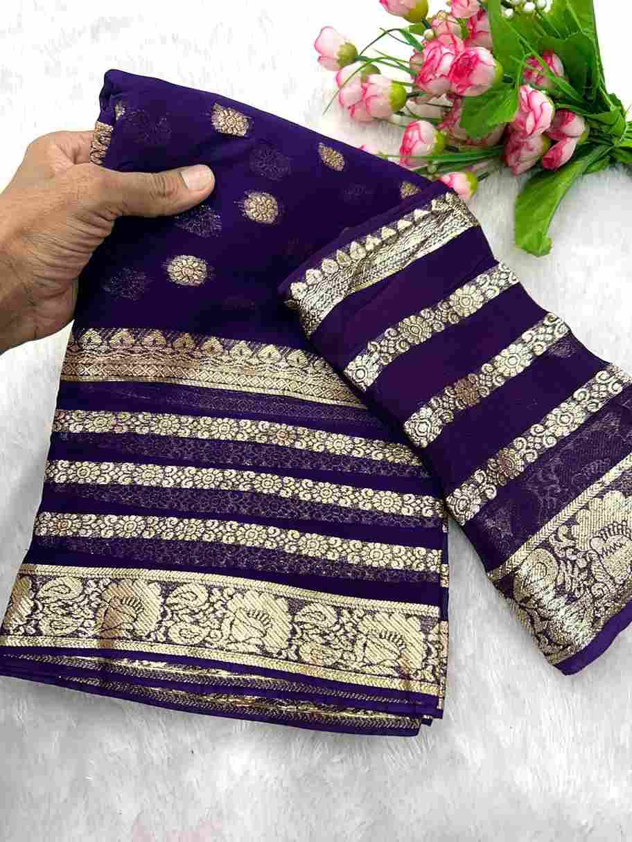 GLB By Fashid Wholesale 01 To 05 Series Indian Traditional Wear Collection Beautiful Stylish Fancy Colorful Party Wear & Occasional Wear Viscose Georgette Sarees At Wholesale Price