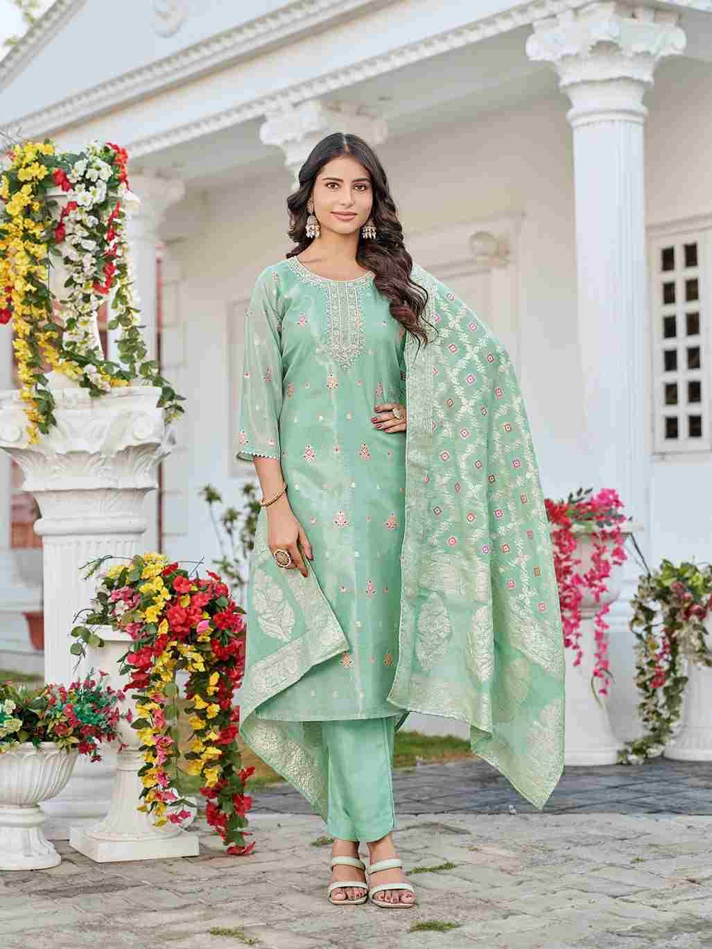 Namasvi By Aanchi 01 To 04 Series Beautiful Festive Suits Colorful Stylish Fancy Casual Wear & Ethnic Wear Meena Jacquard Dresses At Wholesale Price