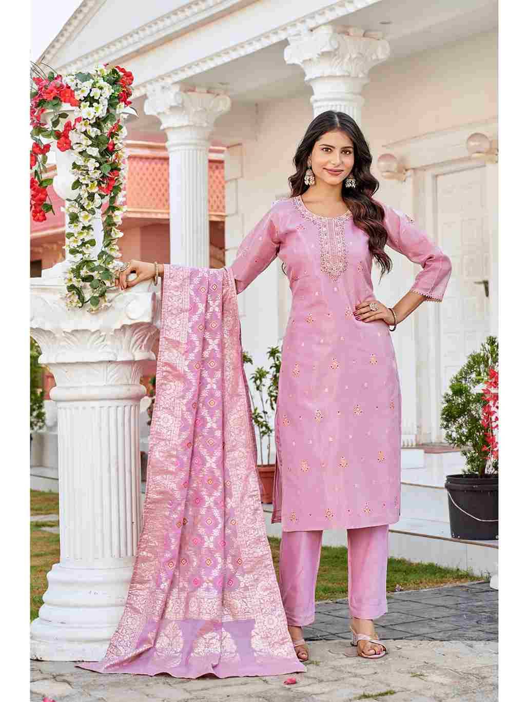 Namasvi By Aanchi 01 To 04 Series Beautiful Festive Suits Colorful Stylish Fancy Casual Wear & Ethnic Wear Meena Jacquard Dresses At Wholesale Price
