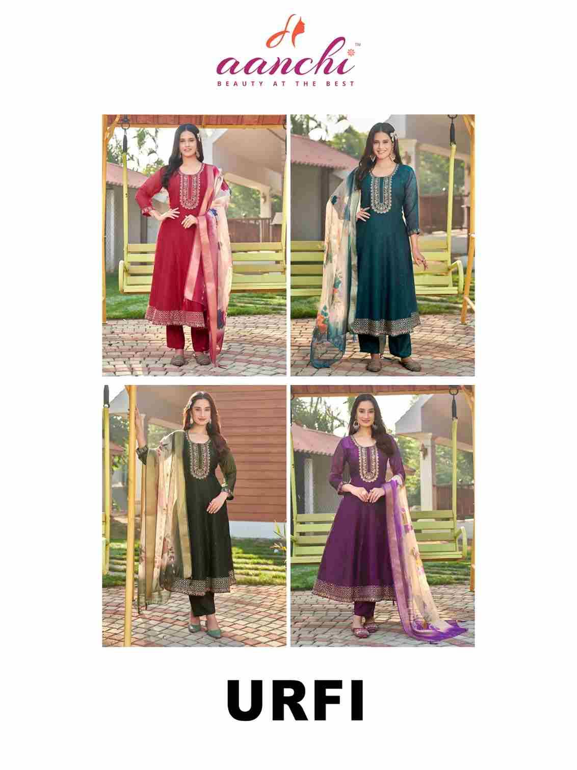 Urfi By Aanchi 01 To 04 Series Beautiful Festive Suits Colorful Stylish Fancy Casual Wear & Ethnic Wear Heavy Crunchy Dresses At Wholesale Price